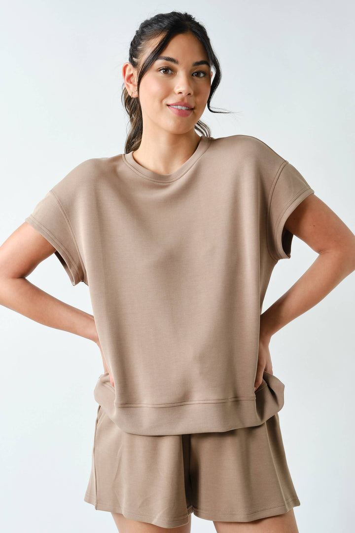 Laguna CloudScape Short Set-tan
