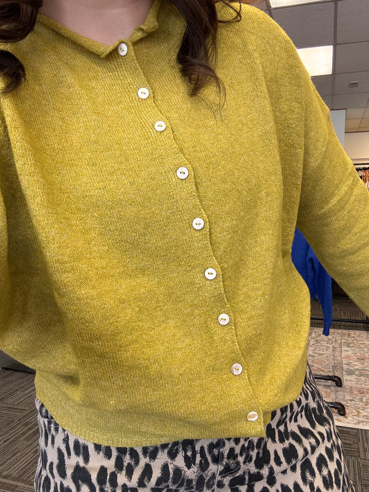 Dijon Yellow Piper Cardigan