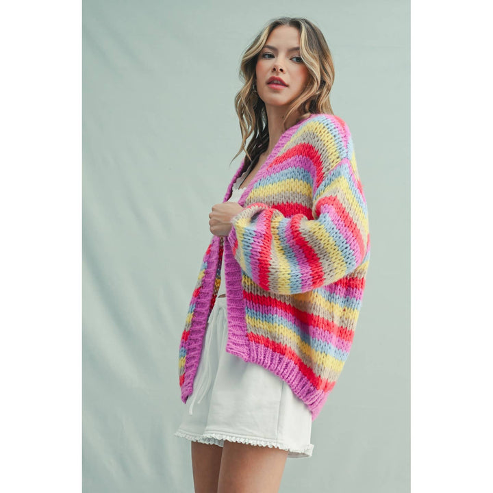 Brighter days striped cardi