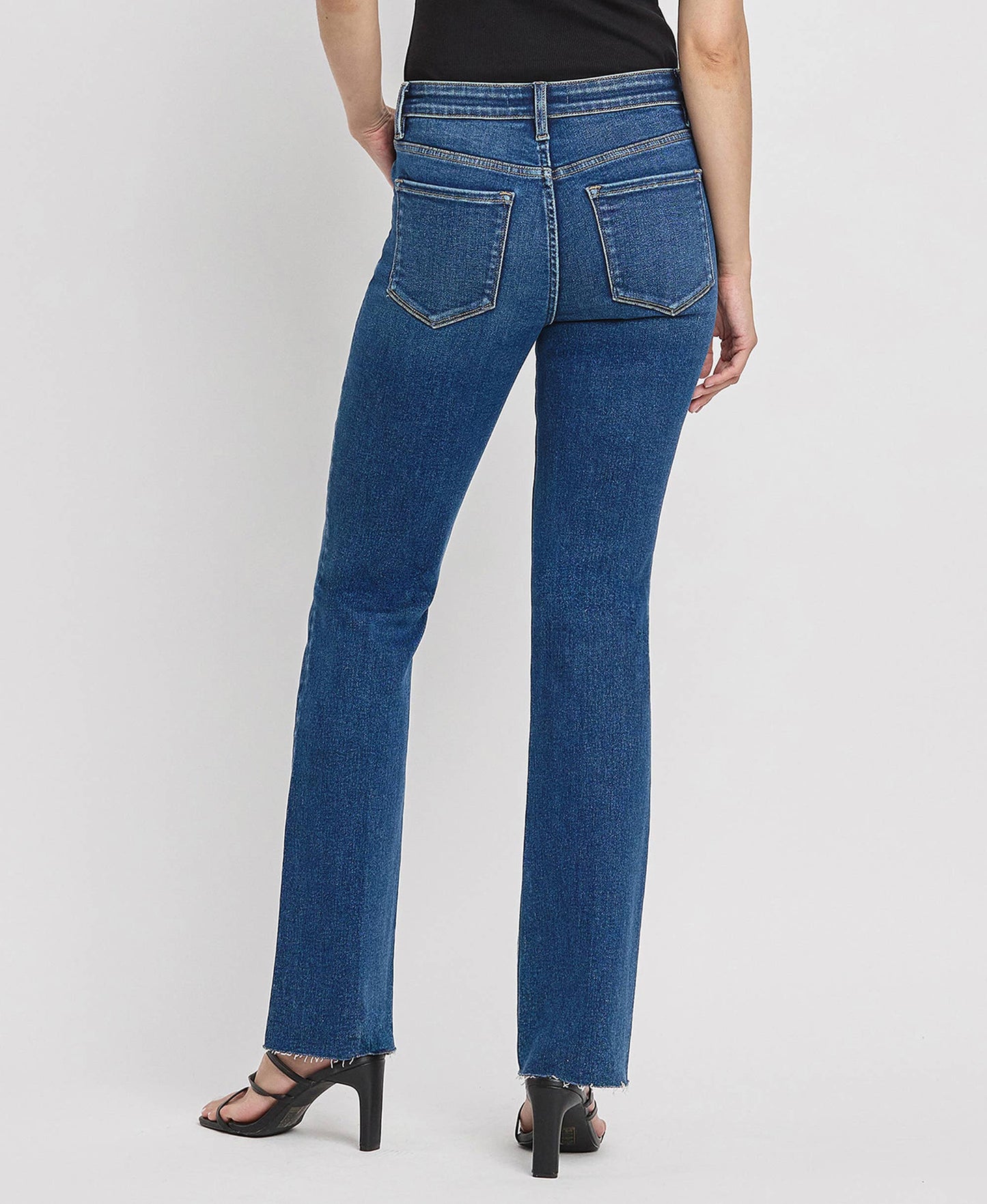 VIGILANT MID RISE SLIM BOOTCUT JEANS