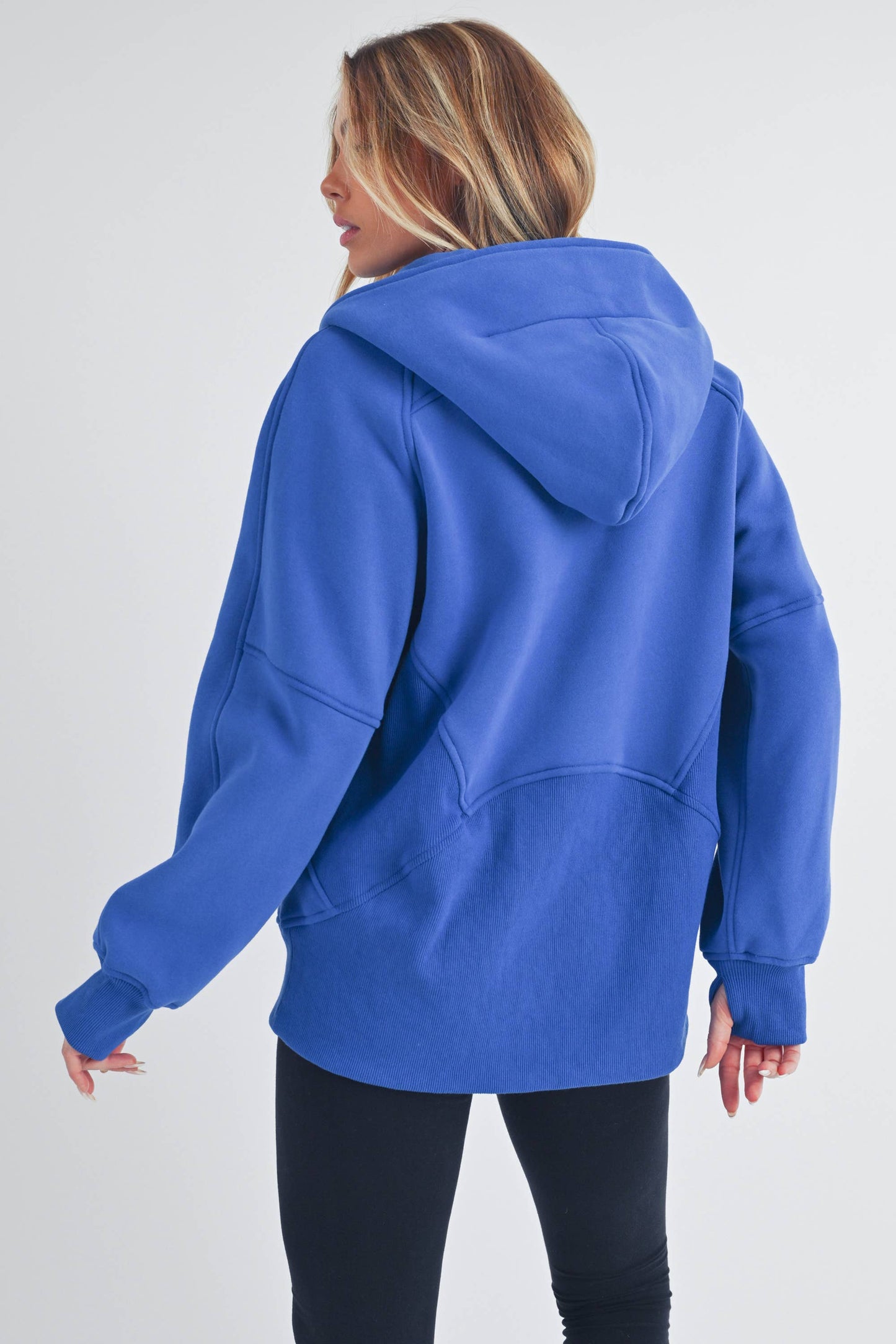 Colbalt Long Drea Half-Zip Hoodie