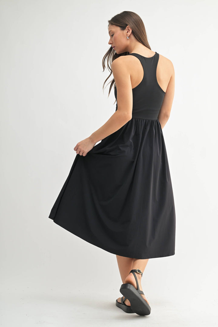 BreezeEase Rib Tank Midi Dress