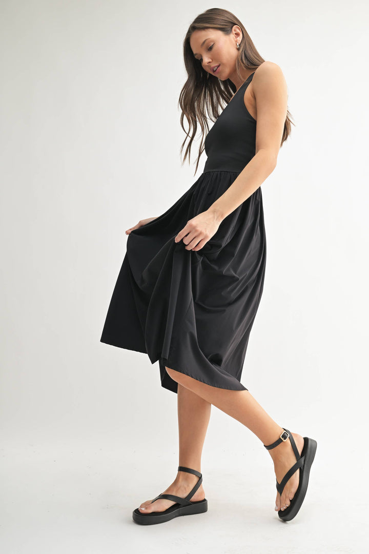 BreezeEase Rib Tank Midi Dress