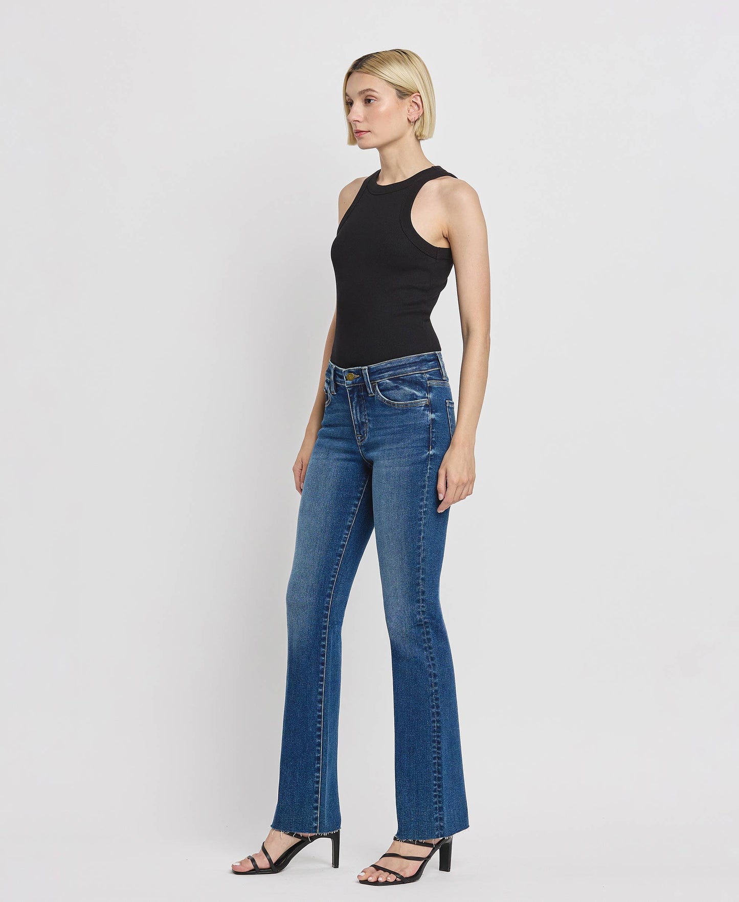 VIGILANT MID RISE SLIM BOOTCUT JEANS