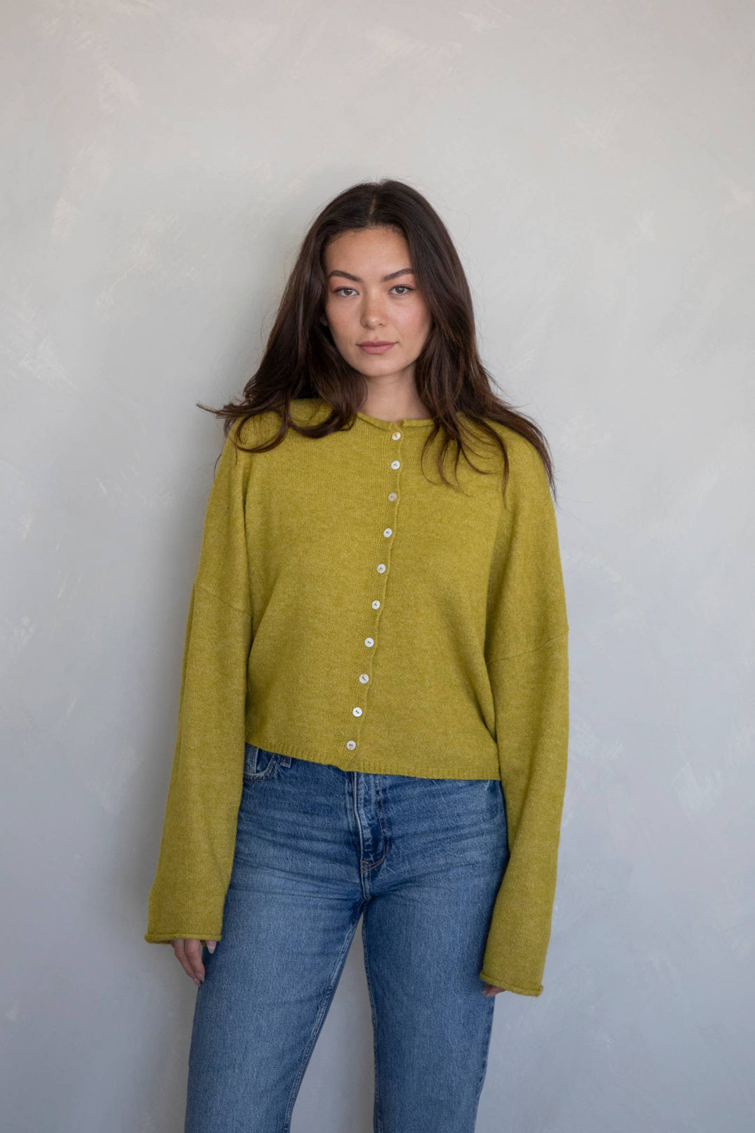 Dijon Yellow Piper Cardigan