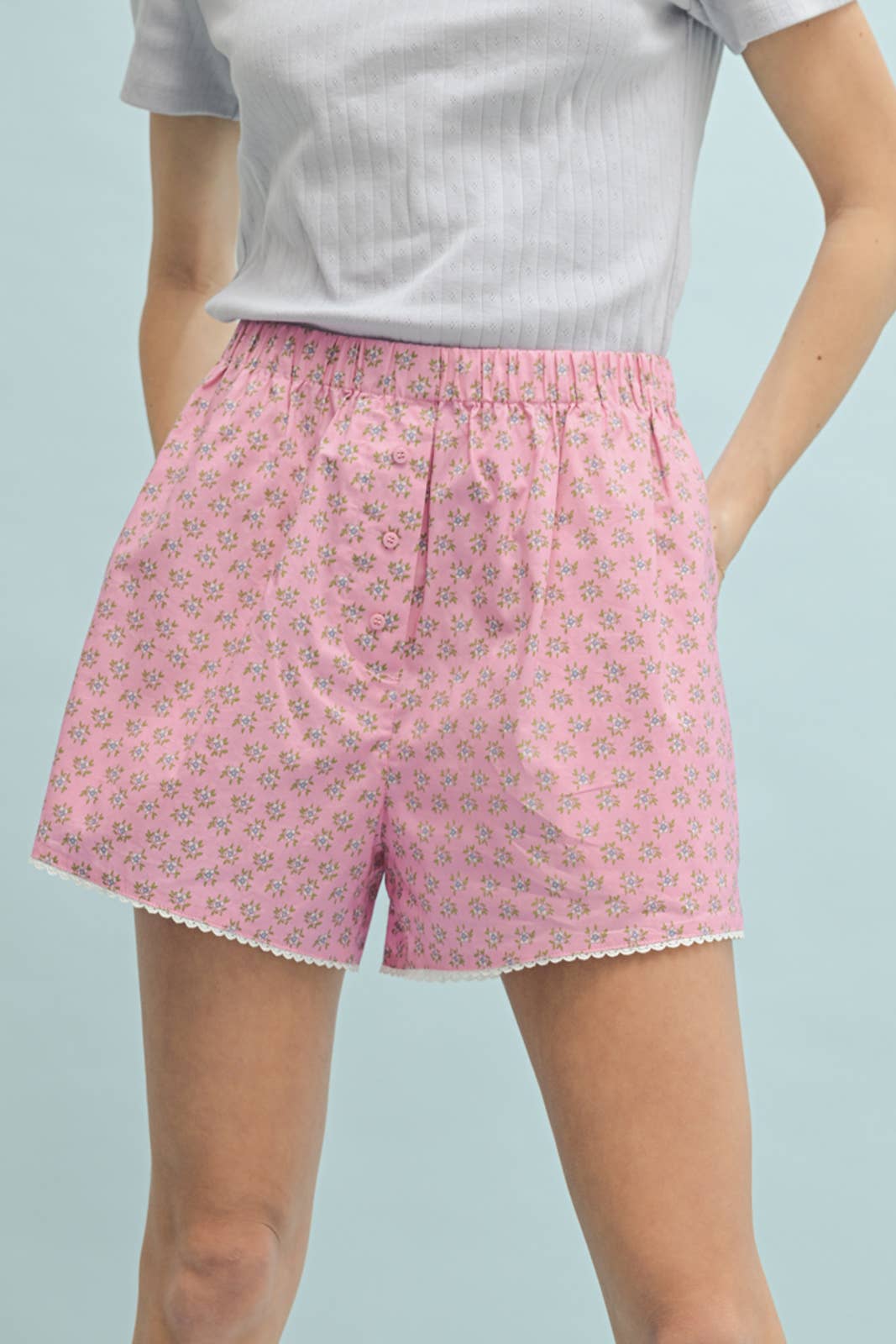 Pink Floral Boxer short
