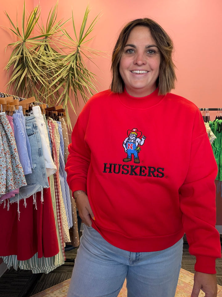 Herbie Huskers Embroidered Mockneck