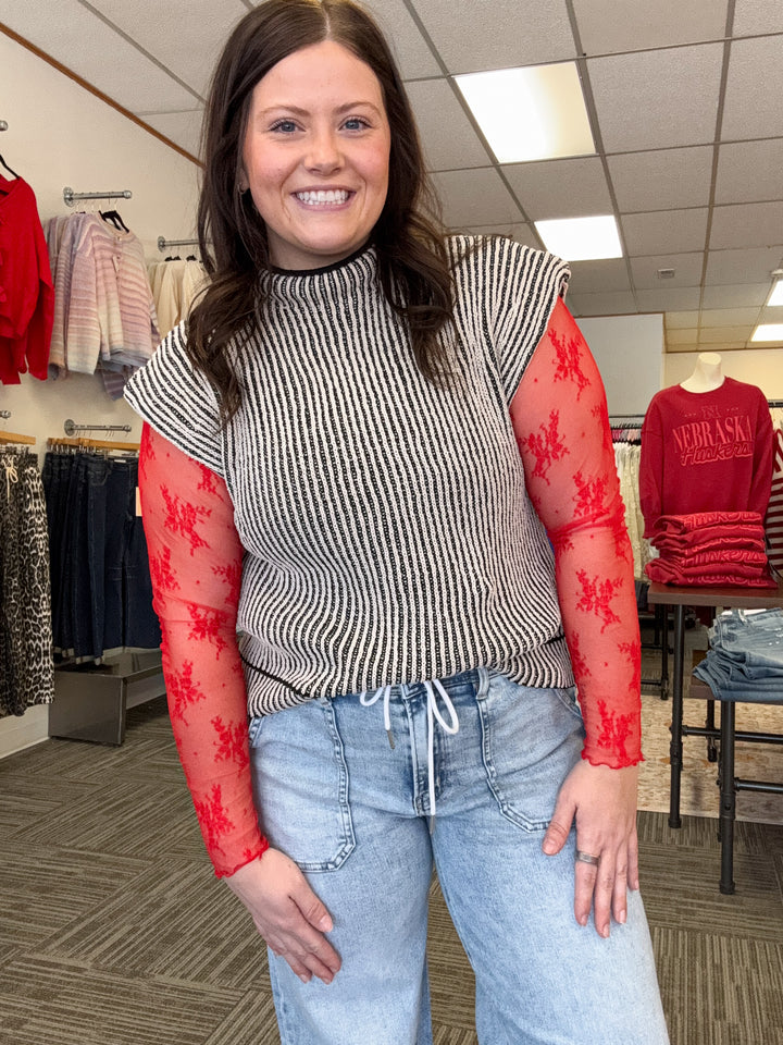 Long Sleeve Floral Lace Top