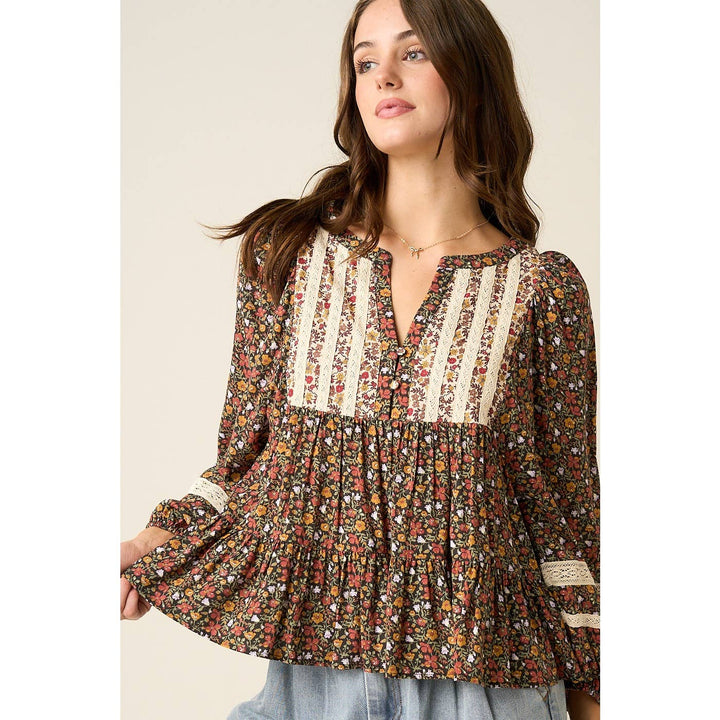 Gracelyn Floral Patchwork Blouse