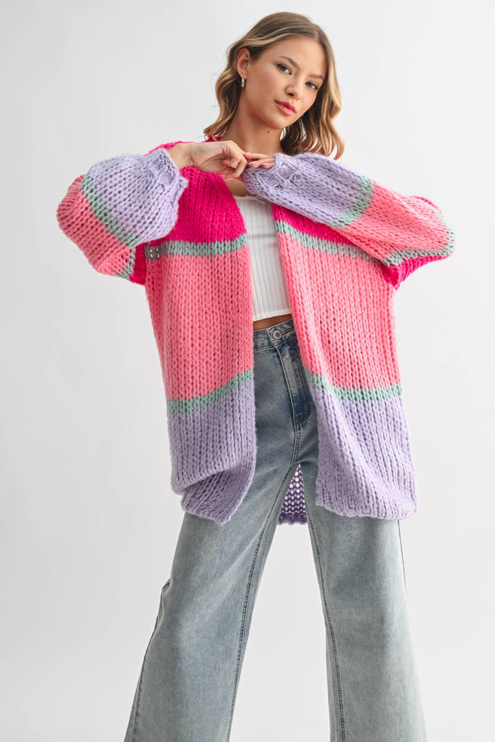 Peppa block cardigan