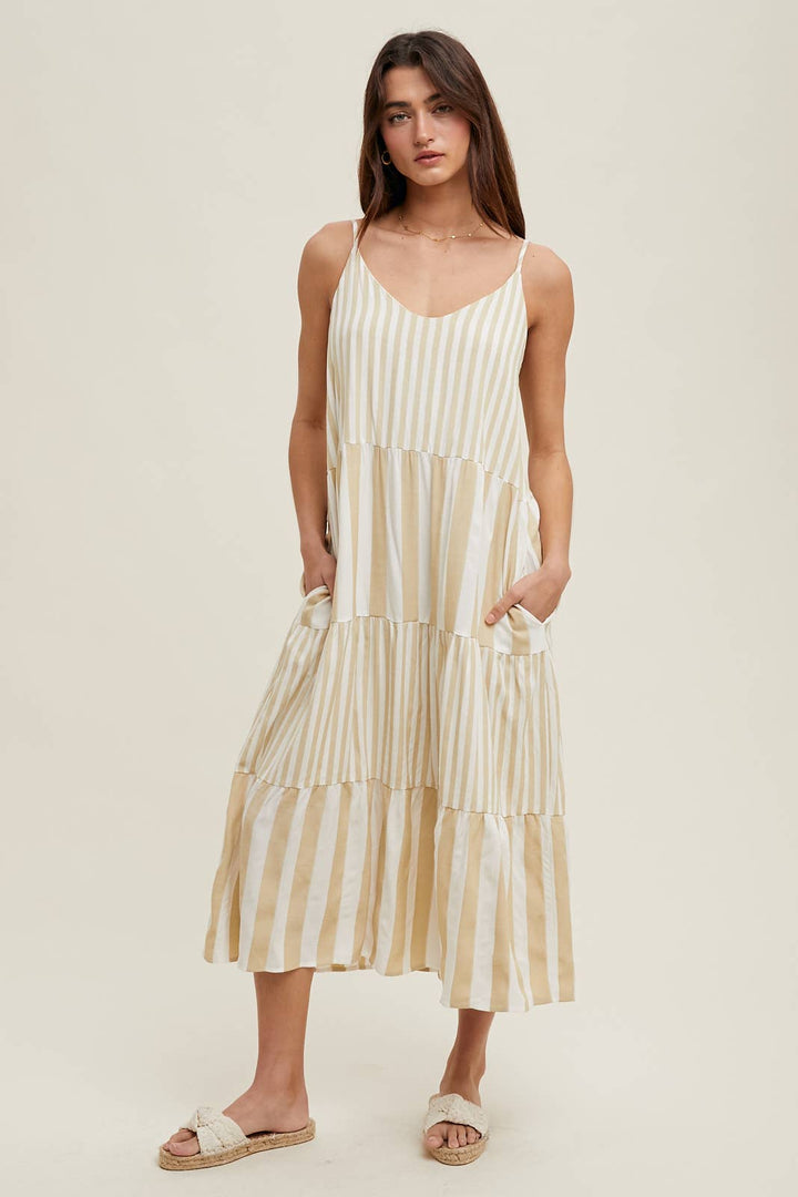Lauren Striped Midi Dress