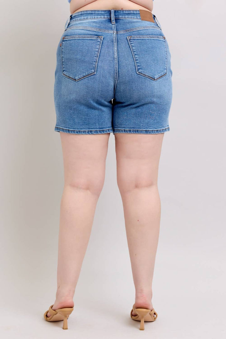 HW 2 Button Mid Length Dad Shorts