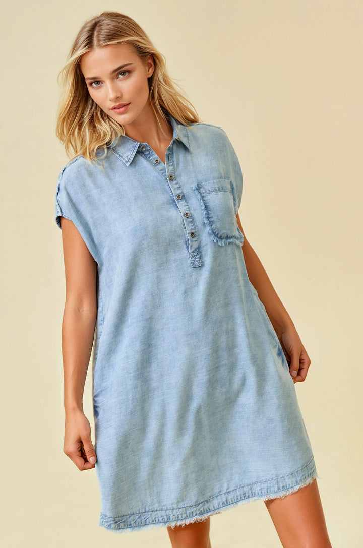 Tenley sleeve short mini dress