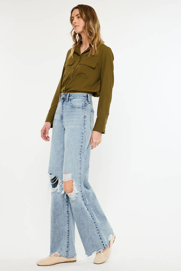 OPEN PACK ULTRA HIGH RISE WIDE LEG JEANS