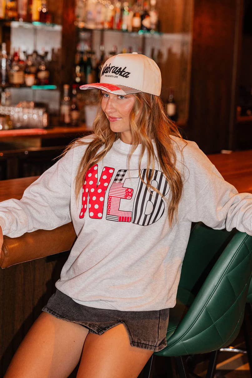 NEB Pattern Sweatshirt|Nebraska Crewneck