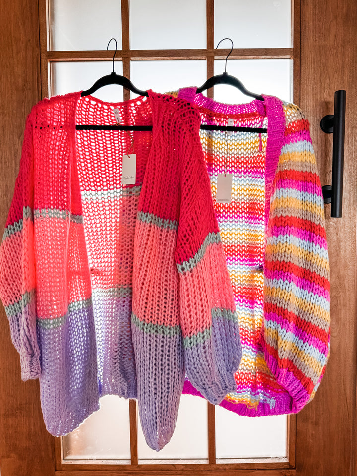 Brighter days striped cardi