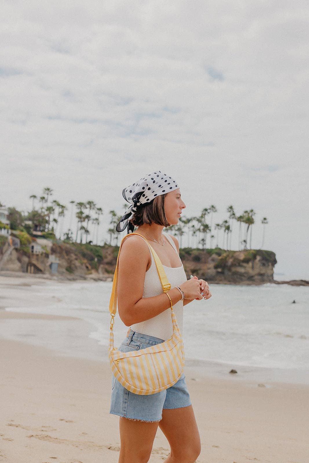 Sunbeam Stripe Crescent Bag|Brixley
