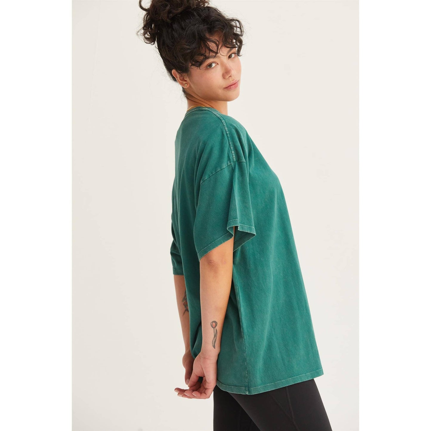 COOL OVERSIZED DISTRESSED COTTON T-SHIRT