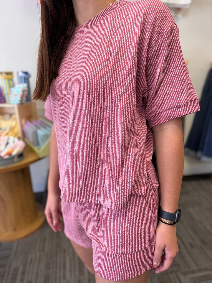 Ribbed Round Neck Set