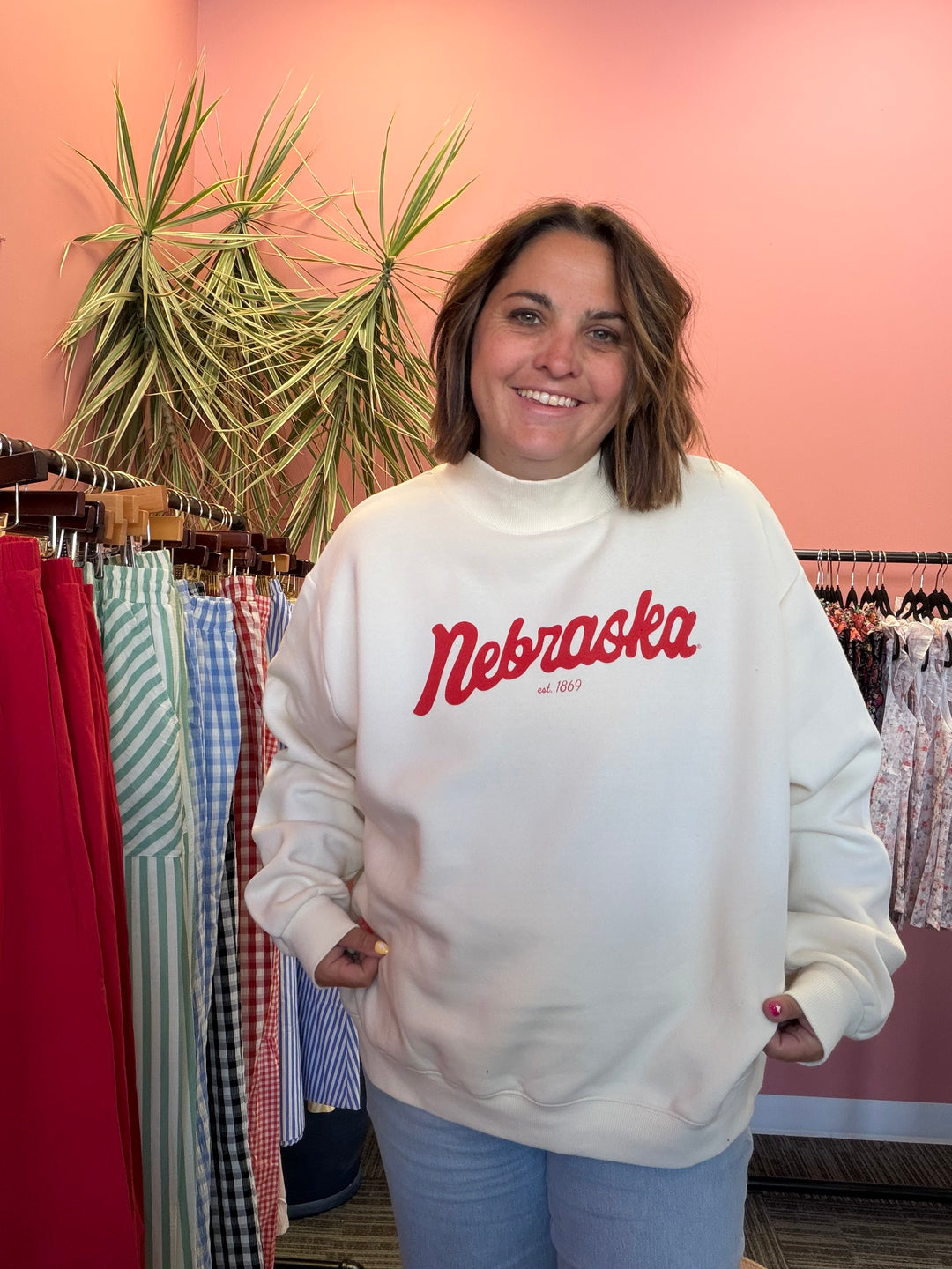 Nebraska est. 1869 Mock Neck