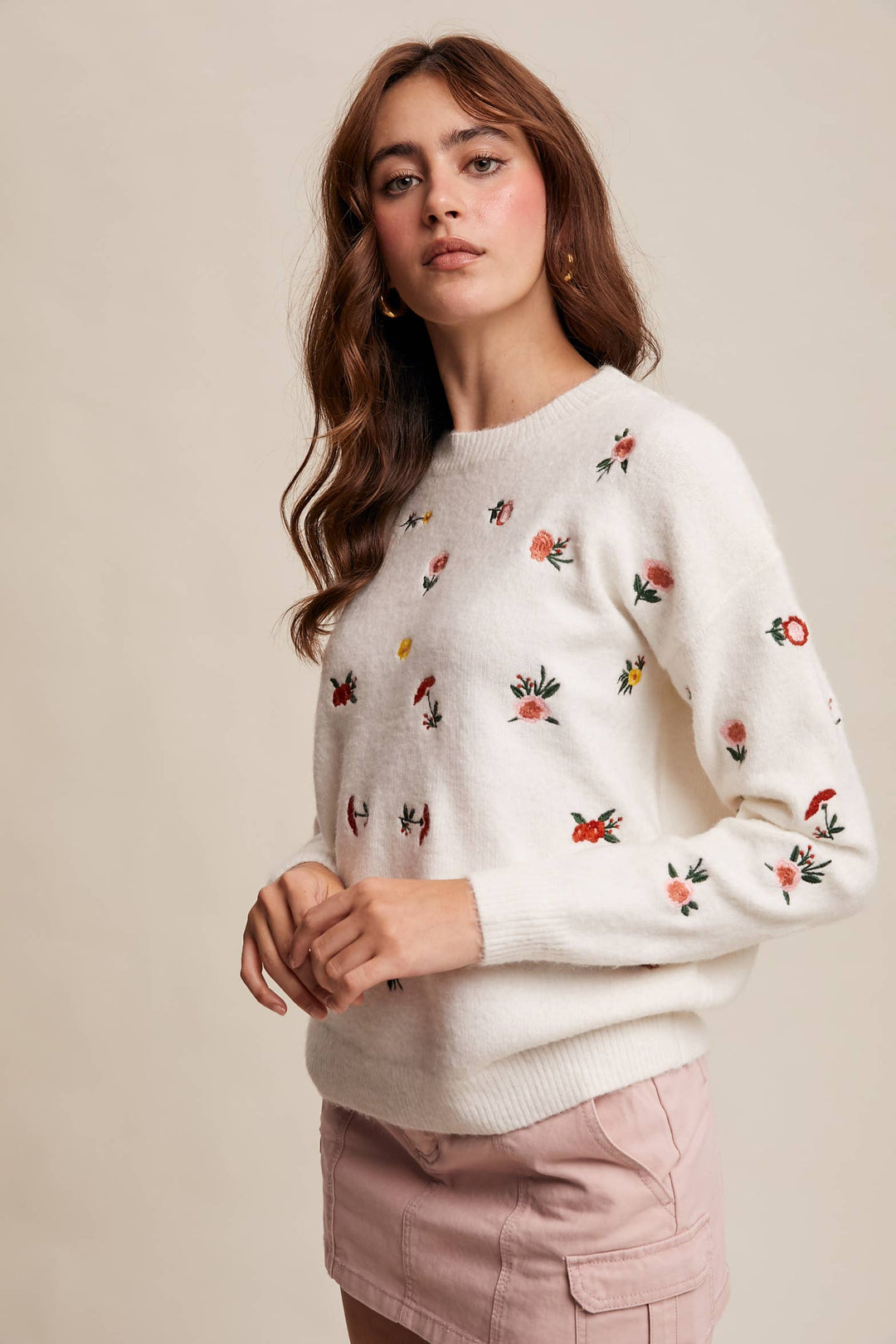 Elise Floral Embroidered Sweater
