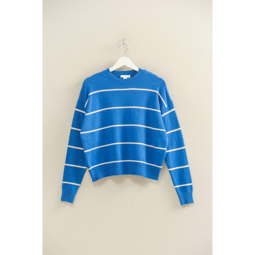 Blue Diddy stripe sweater