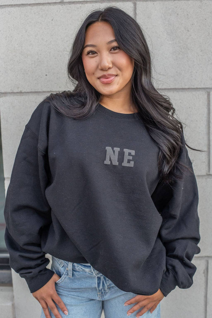 NE Black on Black Crewneck