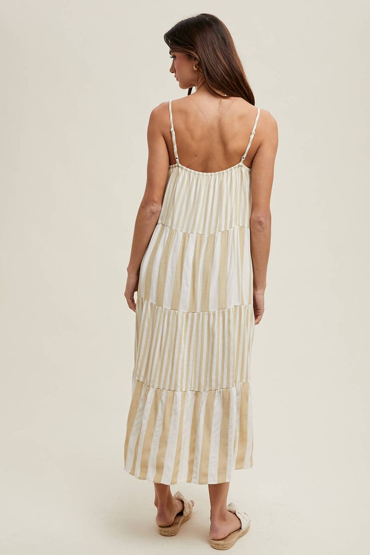 Lauren Striped Midi Dress
