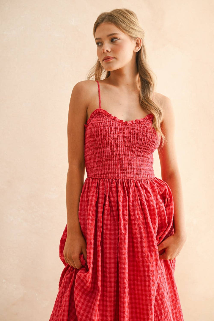 Cherry Gingham Dress