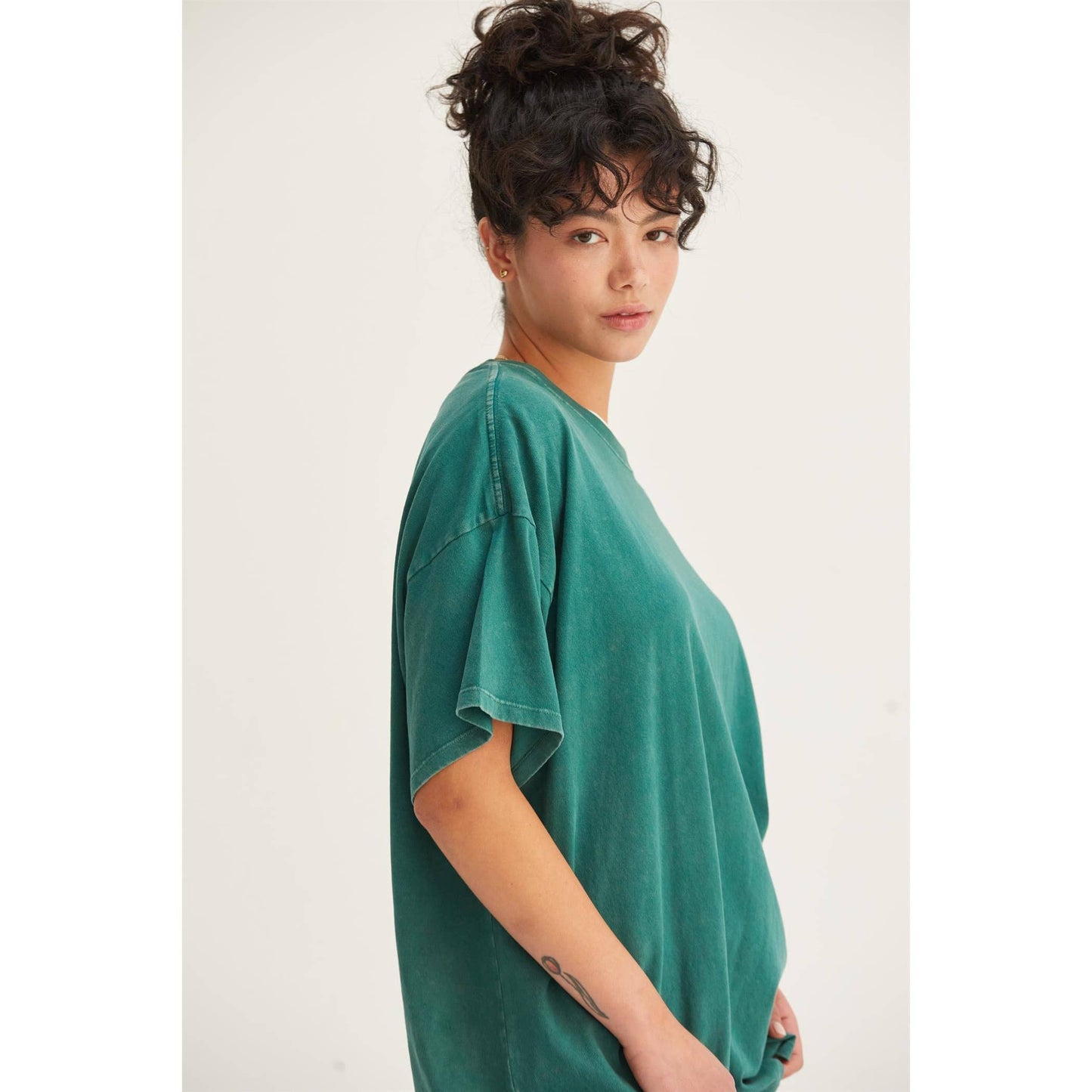 COOL OVERSIZED DISTRESSED COTTON T-SHIRT