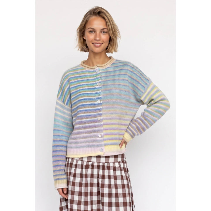Judy Multi color button up cardigan