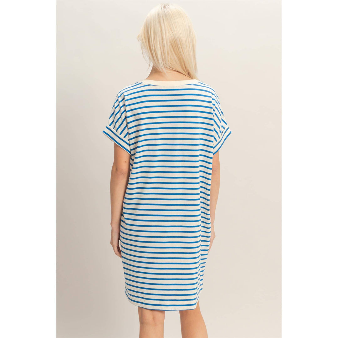 Belly Striped T-Shirt Mini Dress