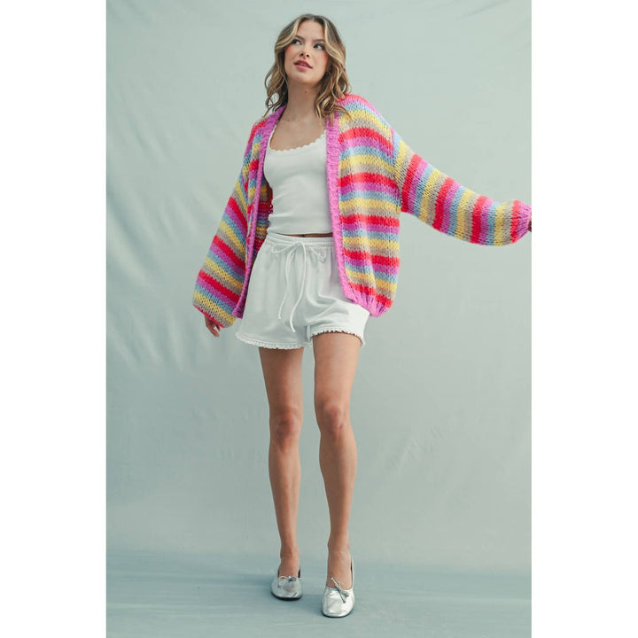 Brighter days striped cardi