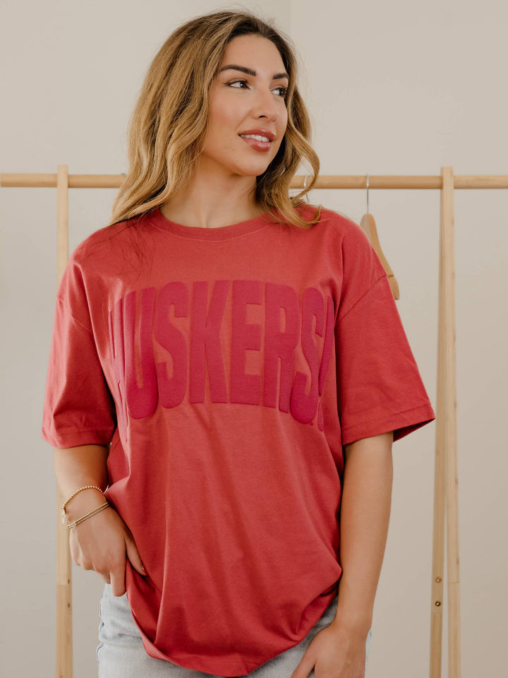 Nebraska Huskers Mono Puff Ink tee