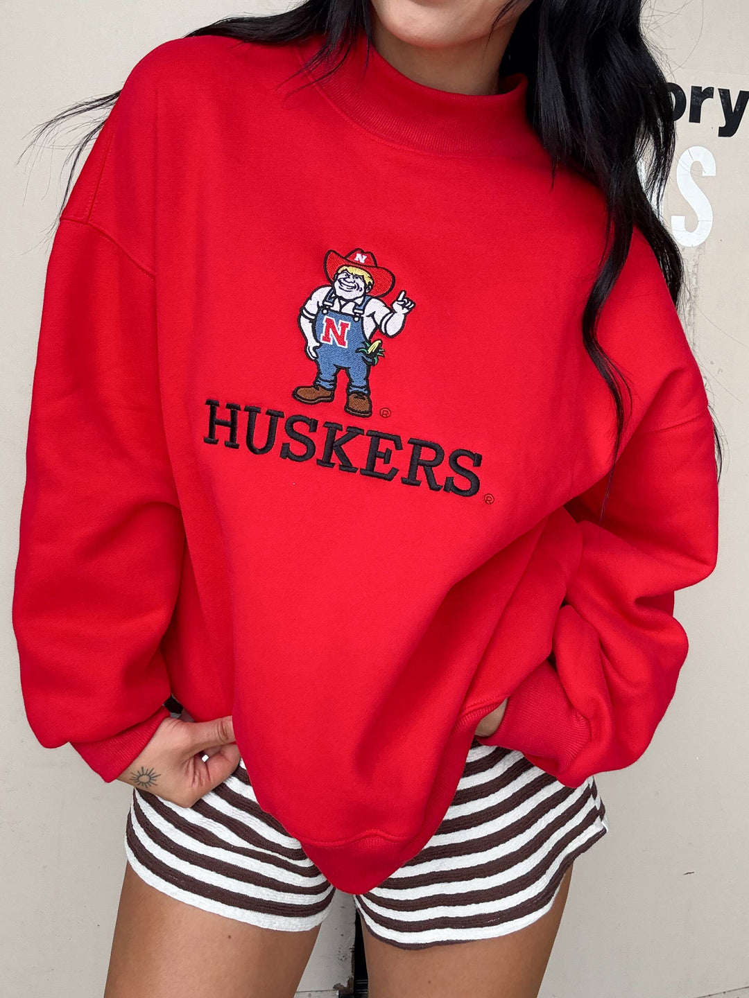 Herbie Huskers Embroidered Mockneck