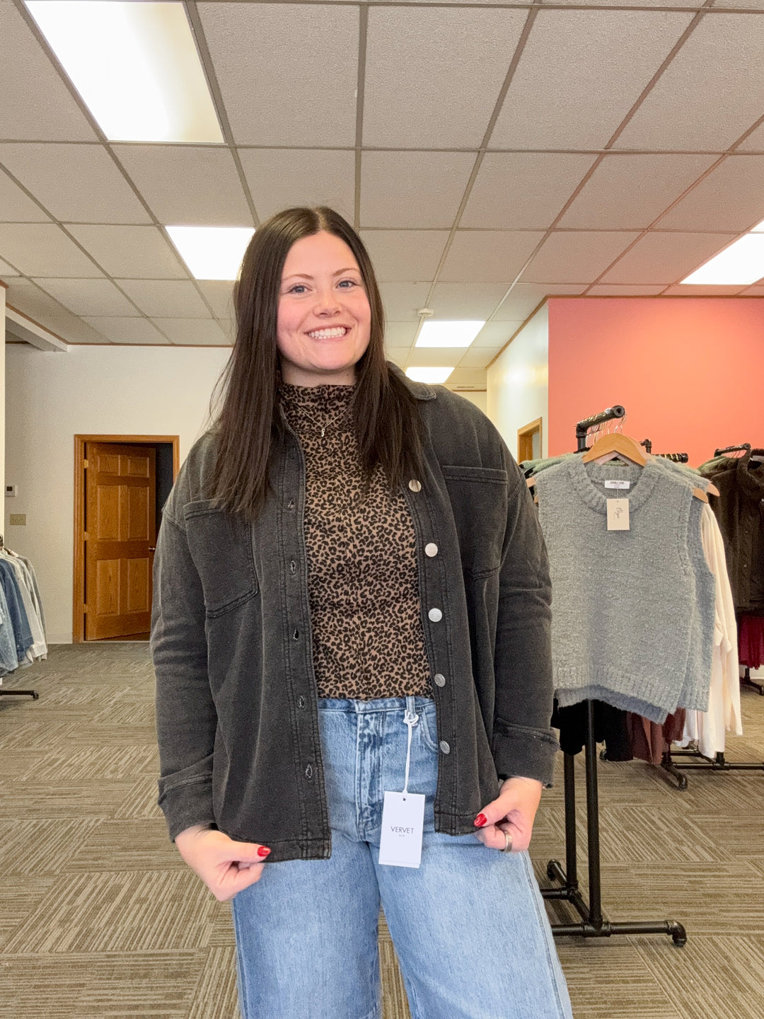 OVERSIZED SHACKET : Charcoal