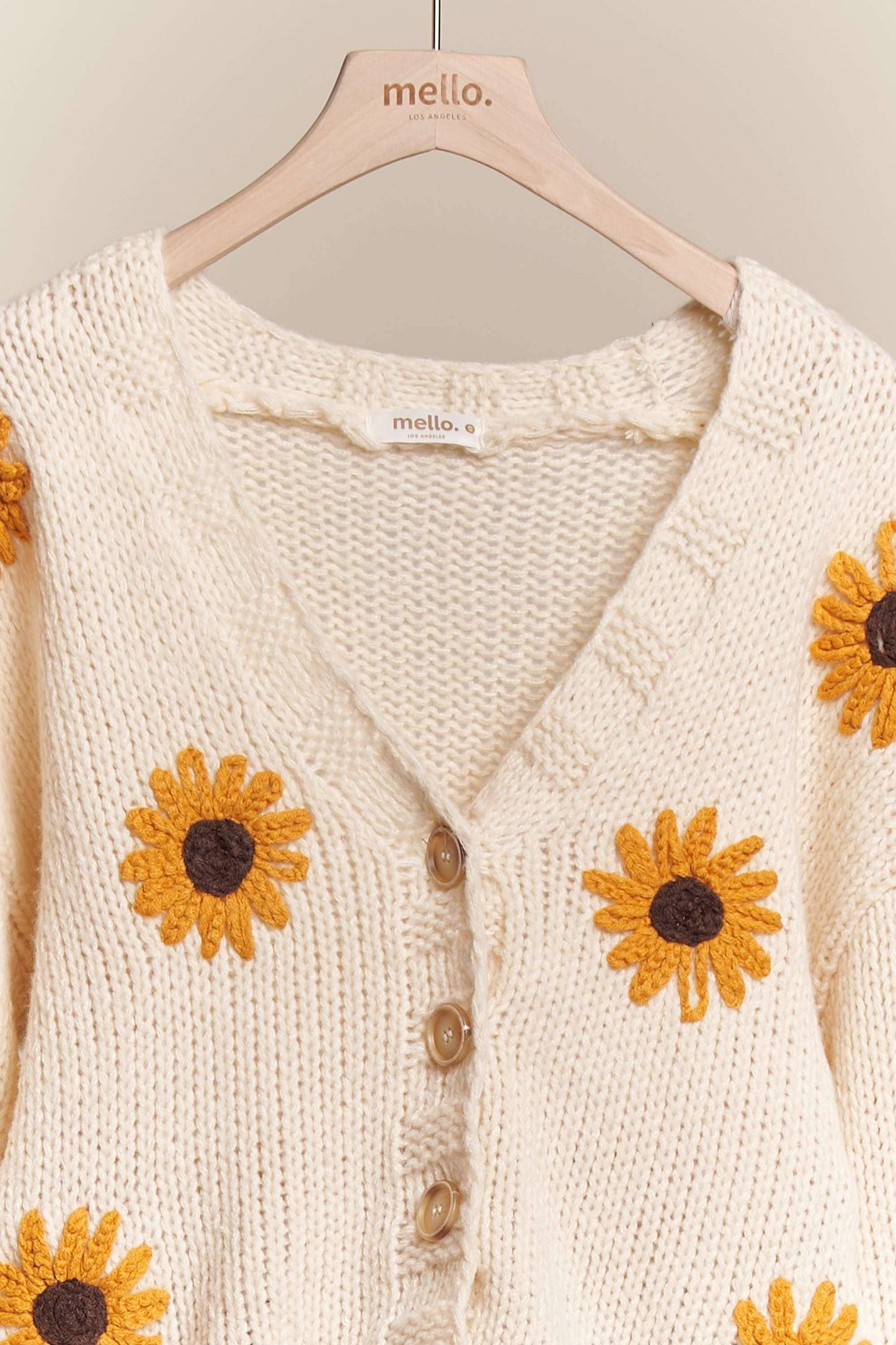 Sunflower Embroidered  Cardigan