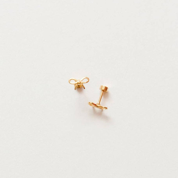 Gold Bow Earring