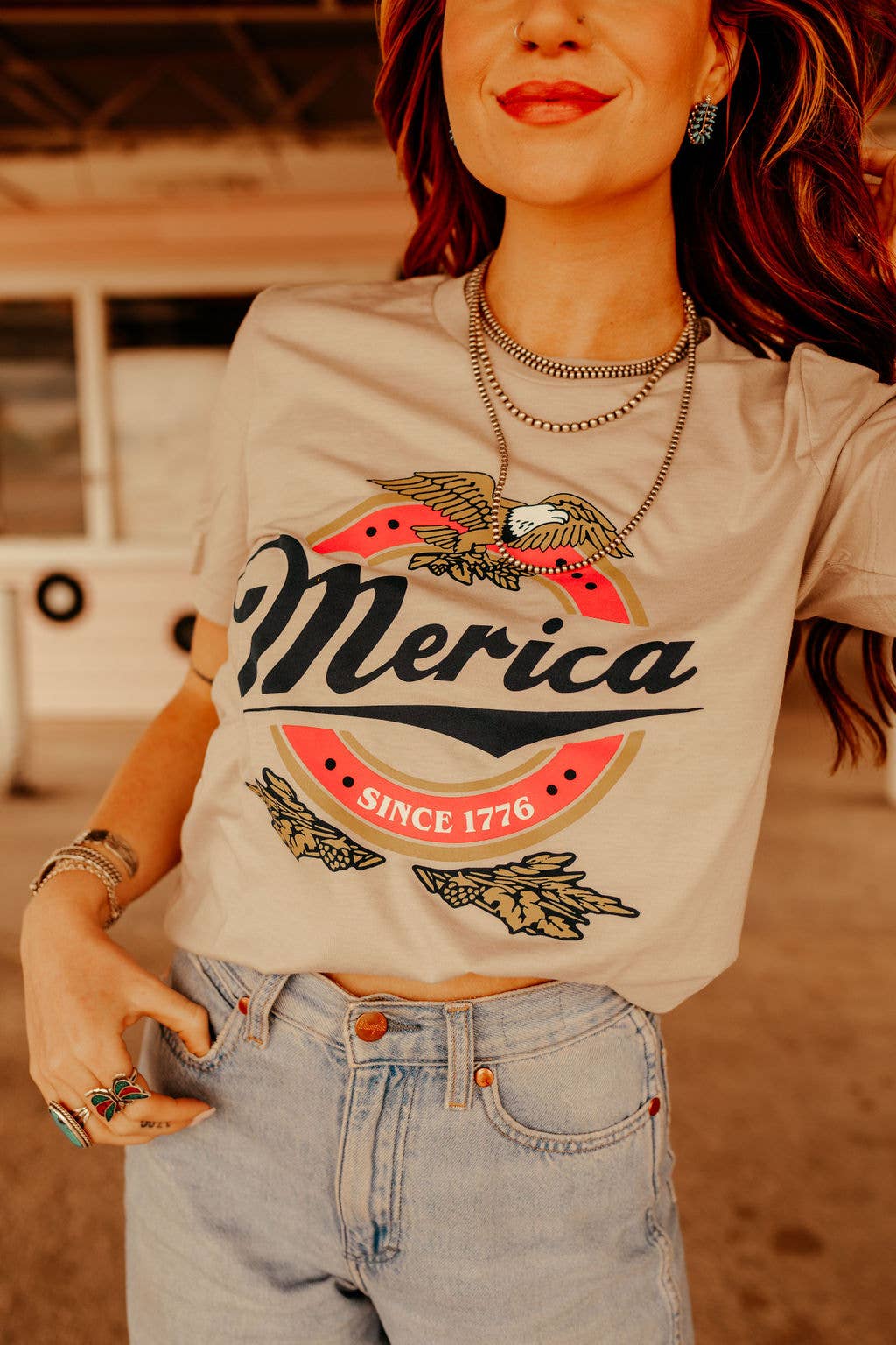 'Merica USA 4th of July Beer tee