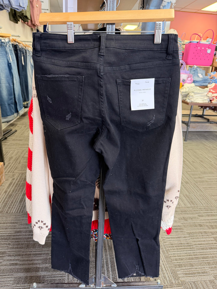 Flying Monkey black high rise straight