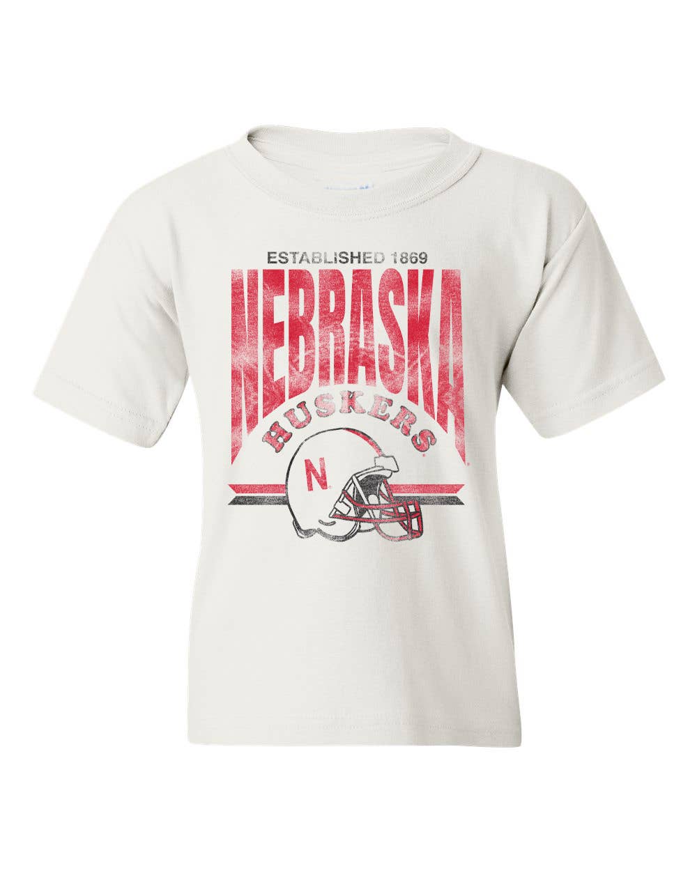 Children's Nebraska Huskers Established Helmet Cream Tee