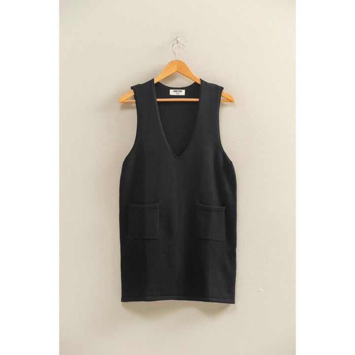 Onyx sleeveless Knit Mini Dress