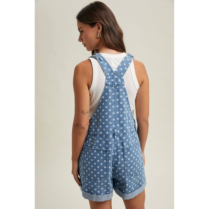 Denim Polka Dot Overalls
