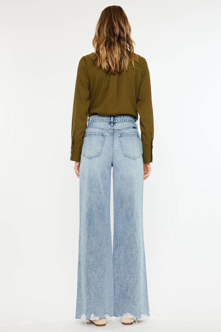 OPEN PACK ULTRA HIGH RISE WIDE LEG JEANS