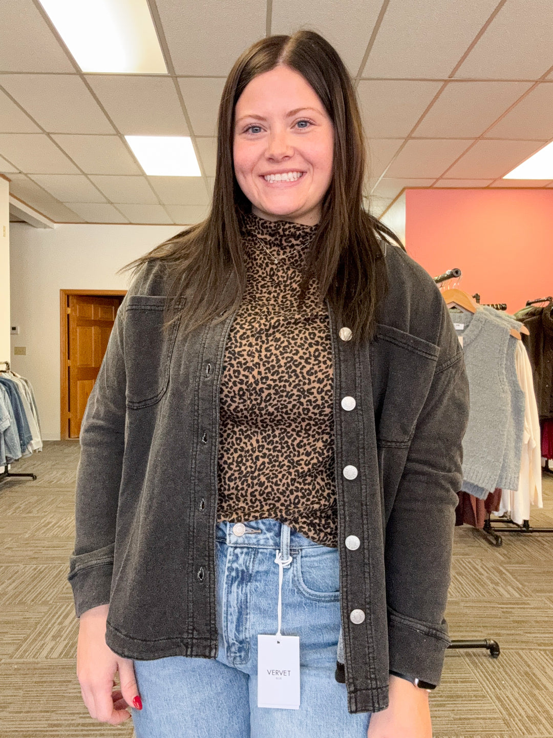 OVERSIZED SHACKET : Charcoal