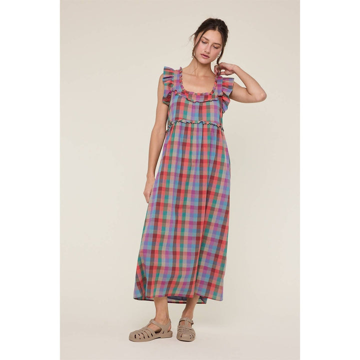 Marth Plaid Maxi dress