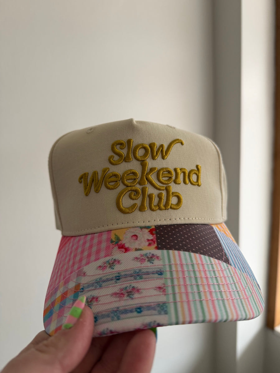 slow weekend club trucker hat