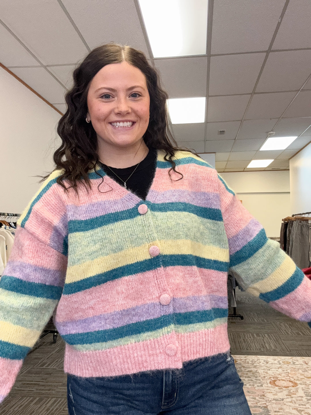 Sweet Claire striped cardigan