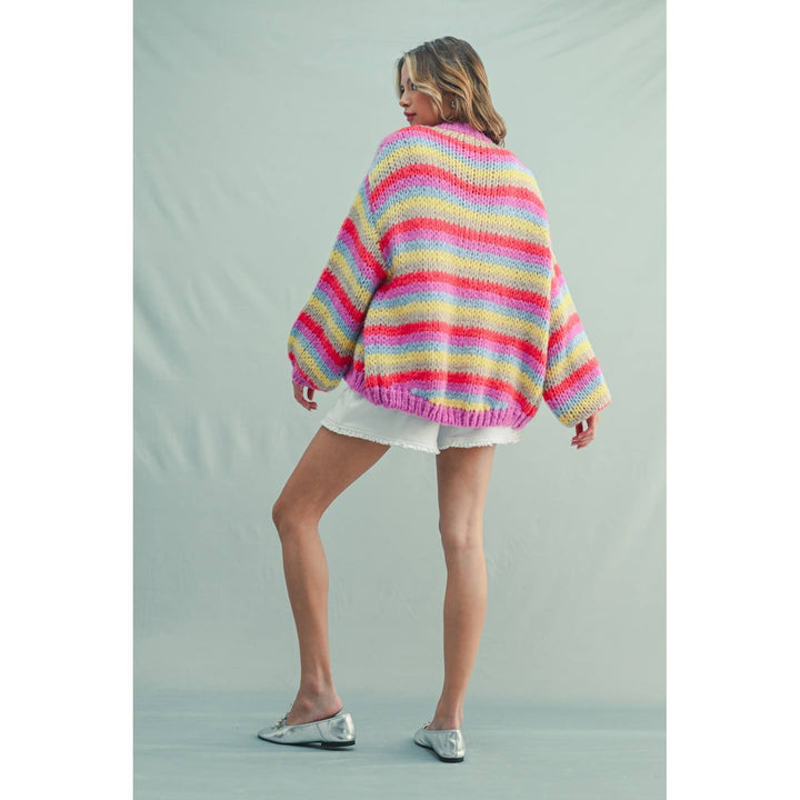 Brighter days striped cardi