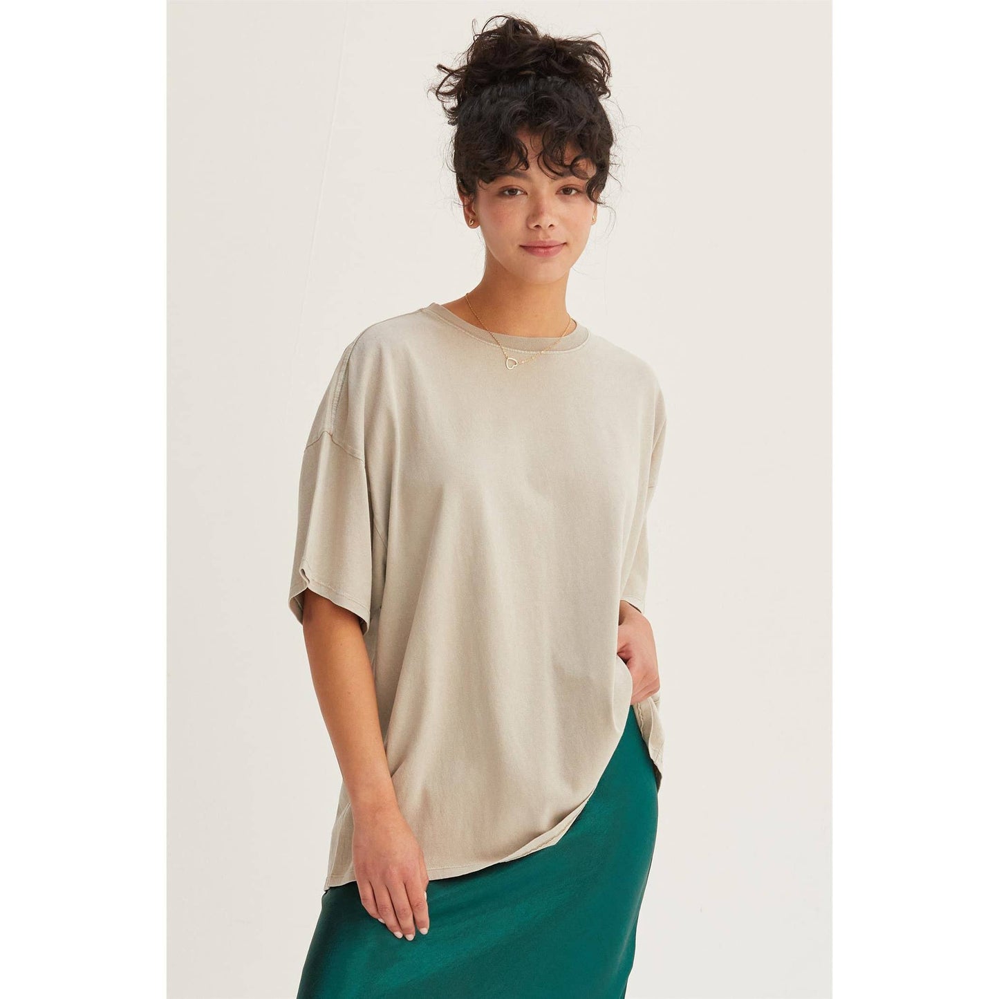 COOL OVERSIZED DISTRESSED COTTON T-SHIRT